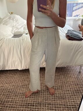 Free People linen trouser pants size 0